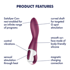 Satisfyer Heat Thrill Connect App Heated Silicone G-Spot Vibrator - Rechargeable > Vibrators > G-Spot
