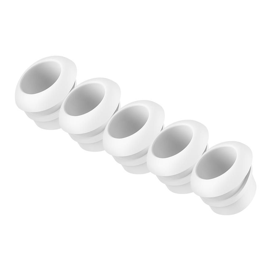 Satisfyer Penguin Climax Tips 5 Interchangeable White Attachments for Air-Pulse Stimulator > Sex Toys > Replacement Parts Main image