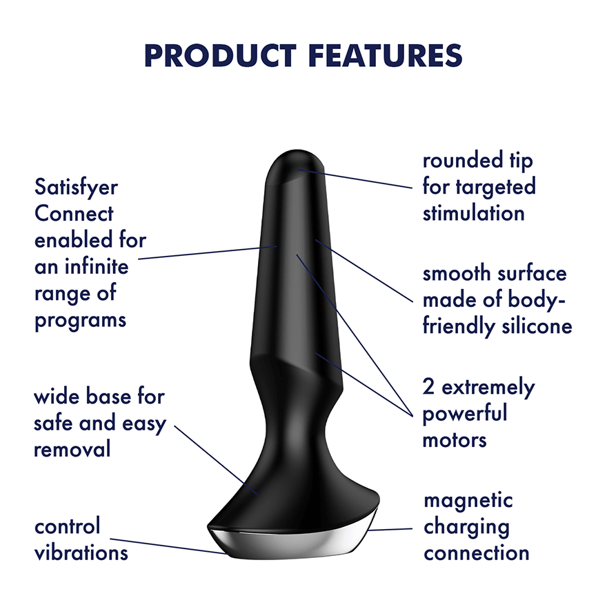 Satisfyer Plug-Ilicious 2 Ergonomic Anal Vibrator > Anal Range > Vibrating Butt Plugs