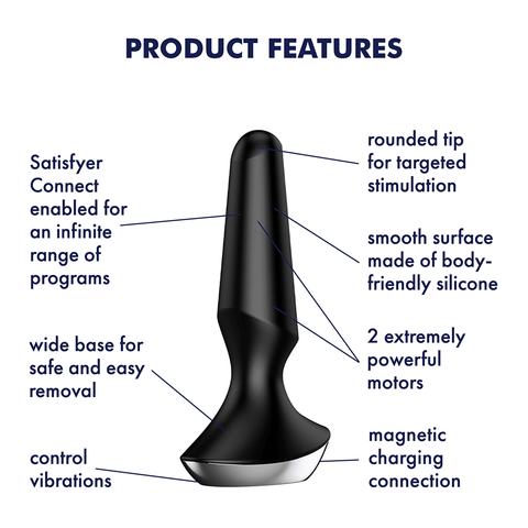 Satisfyer Plug-Ilicious 2 Ergonomic Anal Vibrator > Anal Range > Vibrating Butt Plugs