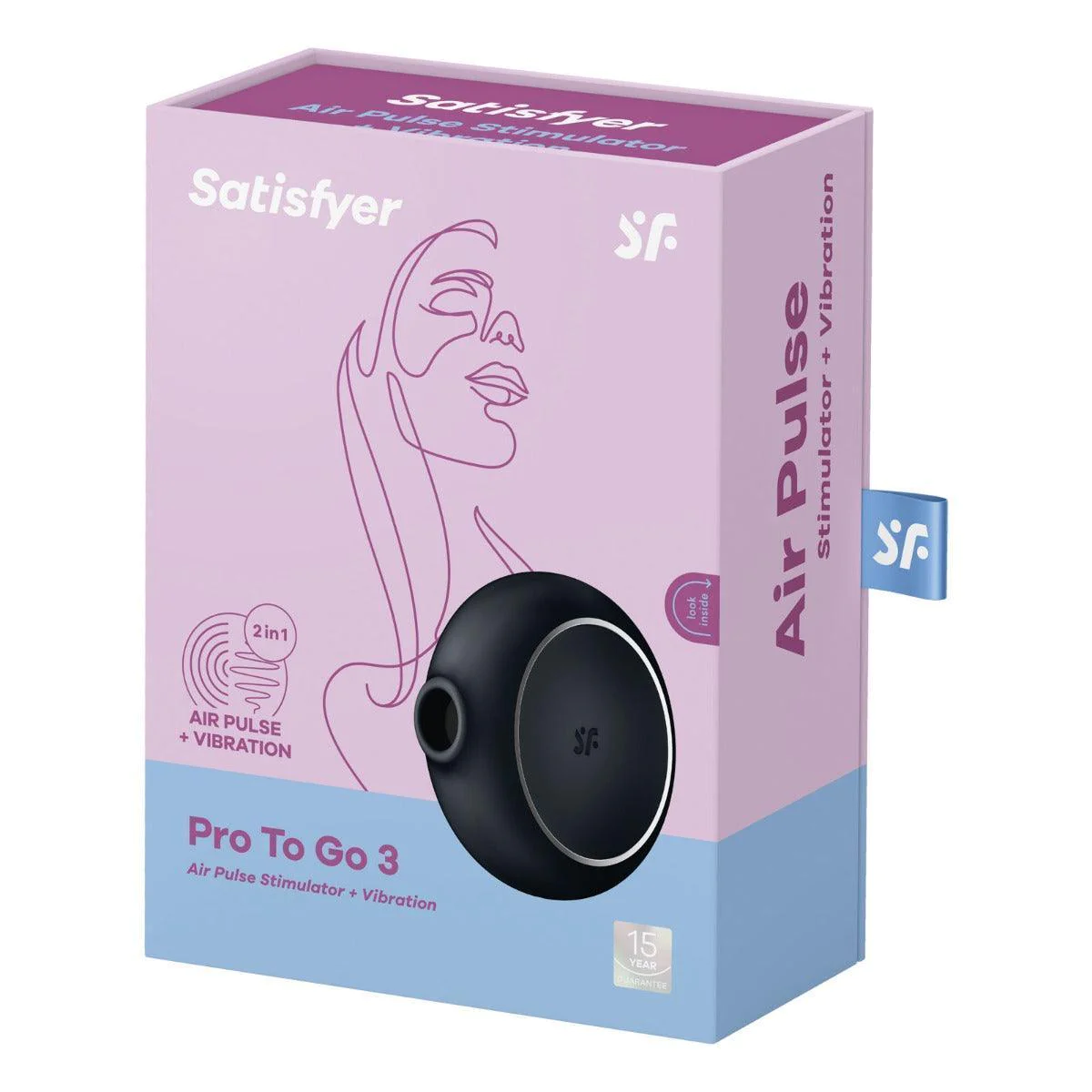 Satisfyer Pro To Go 3 Compact Silicone Air Pulse Vibrator with Pressure Waves and Vibration > Sex Toys For Ladies > Air Pulsation