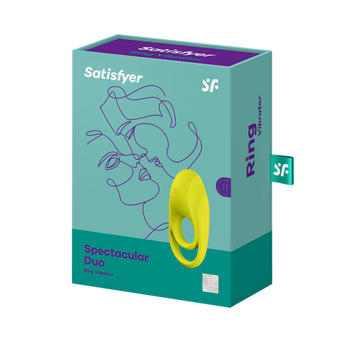 Satisfyer Spectacular Duo Light Rechargeable Dual-Loop Vibrating Cock and Balls Ring > Cock Ring > Vibrating