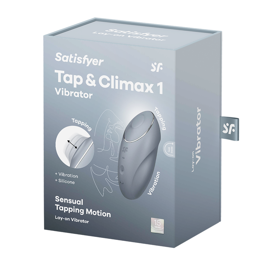 Satisfyer Tap and Climax 1 Lay-On Vibrator Blue