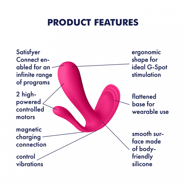 Satisfyer Top Secret Wearable Vibrator – Ergonomic Design Rechargeable Silicone Vibrator > Sex Toys For Ladies > Panty Vibes