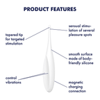 Satisfyer Twirling Fun Tip Vibrator – Waterproof Silicone with 12 Settings Vibrator > Vibrators > Ladies > Clitoral Vibrators and Stimulators