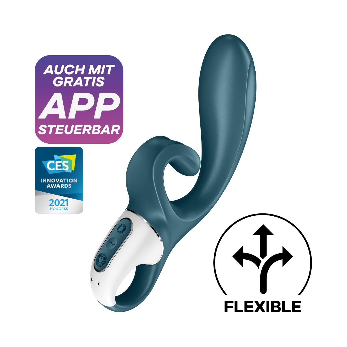 Satisfyer Hug Me Rabbit Vibrator – Silicone Waterproof with App Control Secondary image