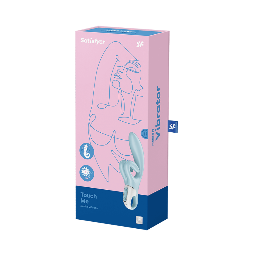 Satisfyer Touch Me 21cm Rabbit Vibrator Blue | Triple Motors Waterproof > Vibrators > Ladies > Rabbit