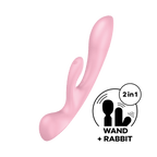 Satisfyer Triple Oh 24cm Luxury Versatile Rechargeable Vibrator > Vibrators > Ladies > Rabbit