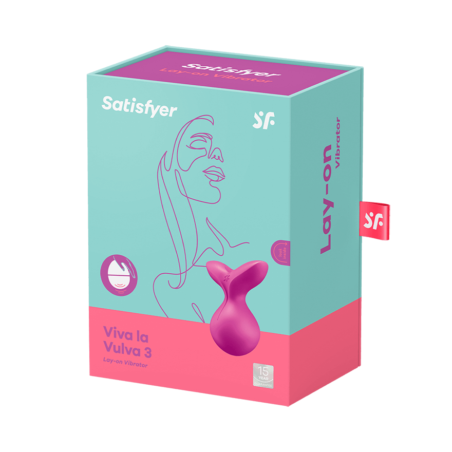 Satisfyer Viva La Vulva 3 Waterproof Silicone Lay-On Vibrator with 12 Vibration Modes > Vibrators > Vibrating Pads