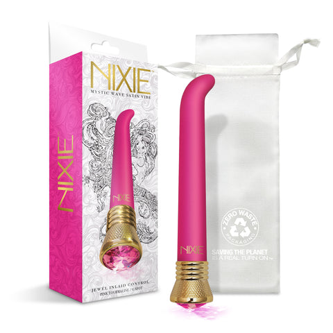 Nixie Jewel Satin G Vibe Pink Tourmaline 7 Inch Waterproof Multi-Speed Vibrator > Sex Toys For Ladies > G-Spot Vibrators