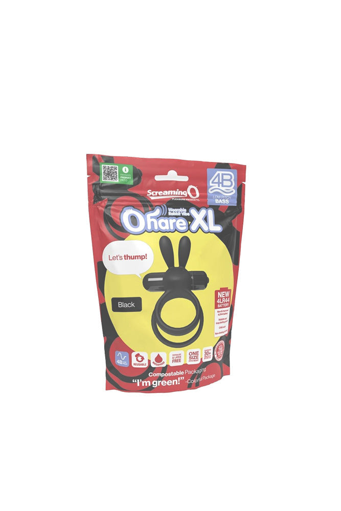 Screaming O 4B Ohare XL Black – Powerful Deep Rumbling Vibrations > Cock Ring > Vibrating