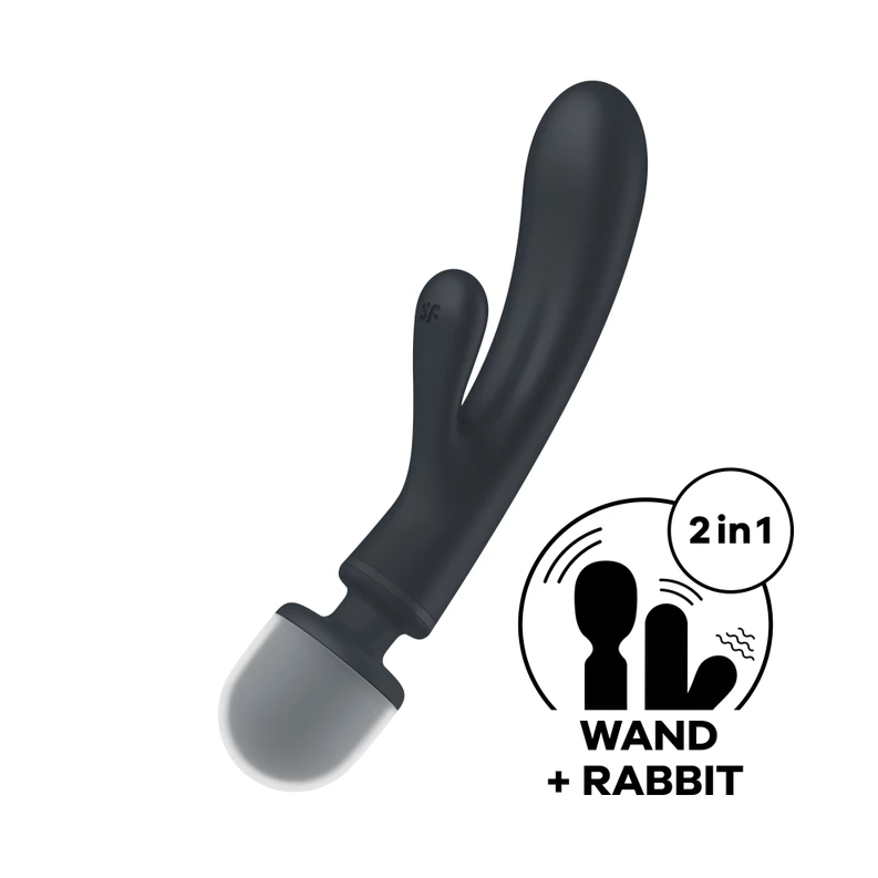 Satisfyer Triple Lover Hybrid Wand and Rabbit Vibrator Waterproof Design > Vibrators > Ladies > Rabbit Multi