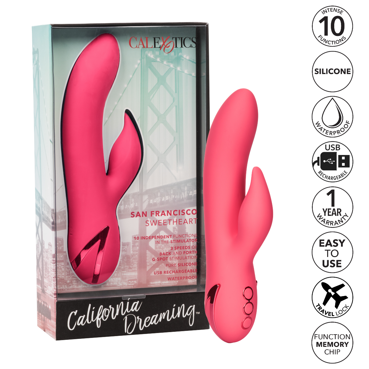 California Dreaming San Francisco Sweetheart Silicone Vibrator > Vibrators > Ladies > Rabbit