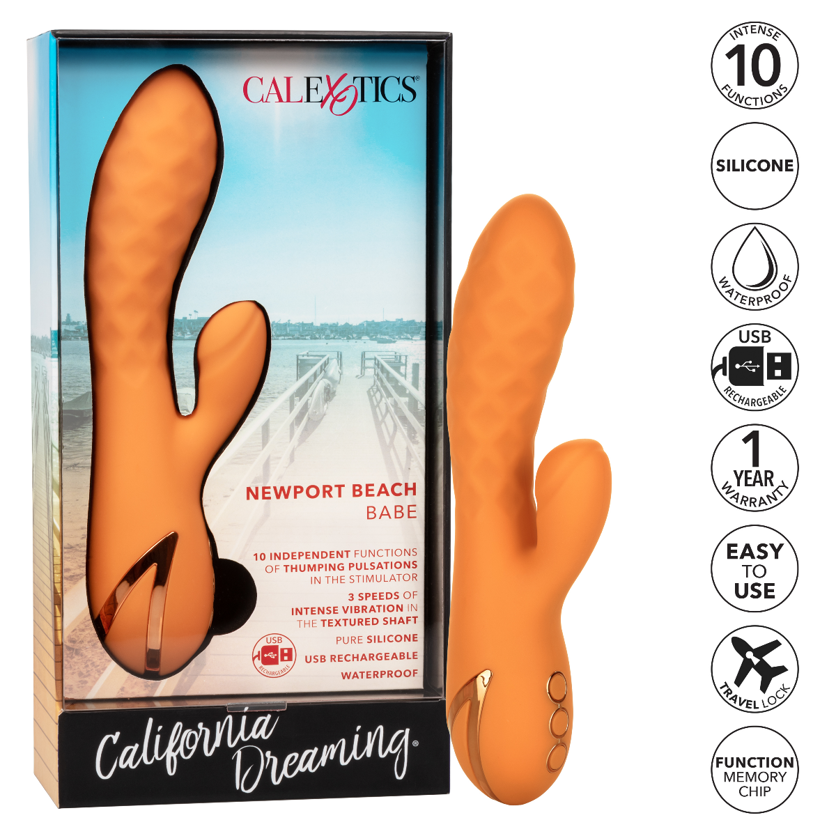 Pasadena Player 8 Inch Rechargeable Silicone Clit Vibrator > Vibrators > Ladies > Rabbit