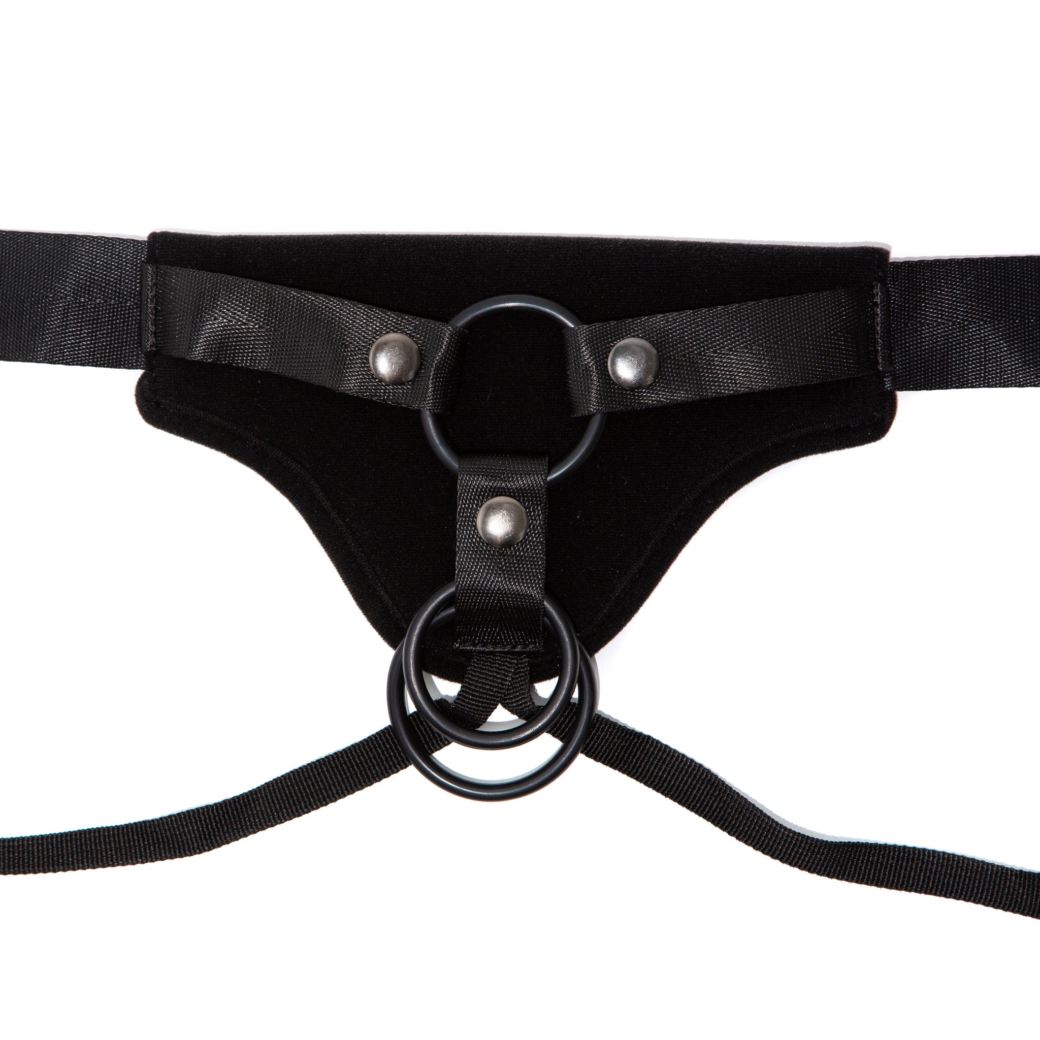 Gender Fluid Skylar Strap-On Harness One Size Black with Adjustable Nylon Straps and Padded Comfort > Dildos > Strap On Harnesses