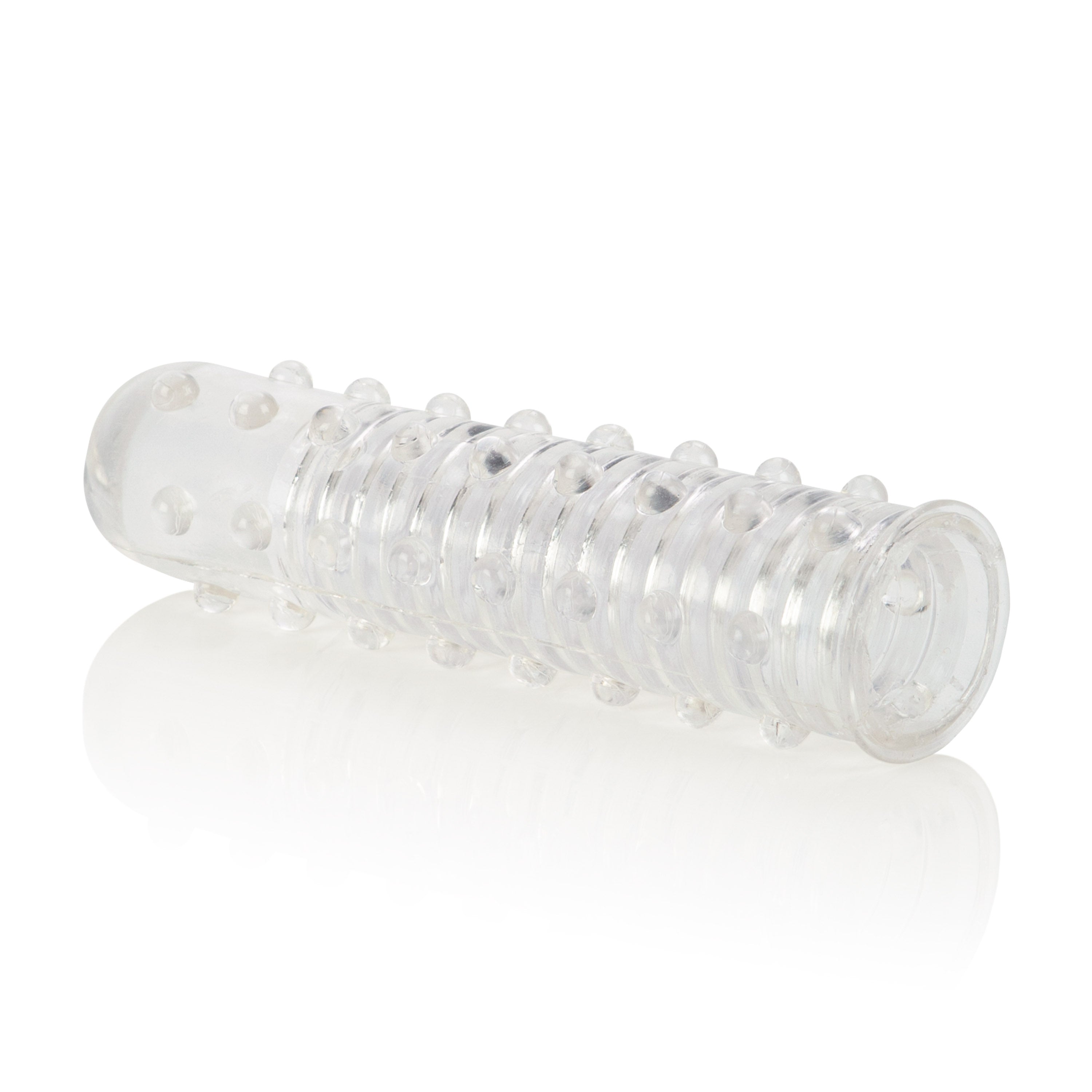 Reversible Sleeve Clear Textured Soft Stretchy TPR Sleeve for Enhanced Sensual Pleasure SLEEVES