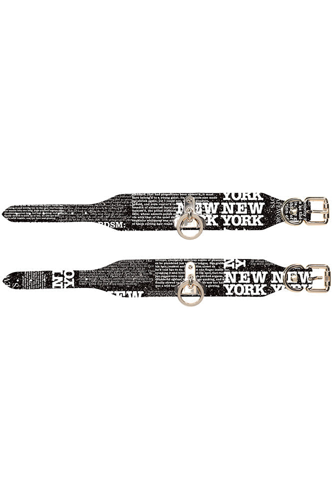 Ouch! NY Collection Handcuffs with Iridescent Hardware and Black PU Leather > Bondage Gear > Restraints