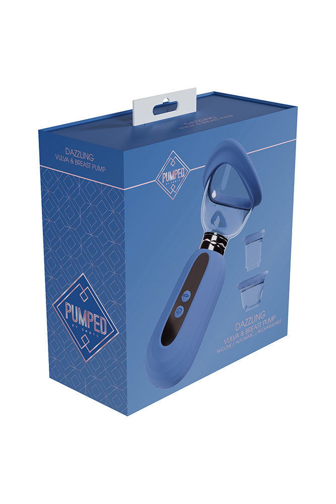 Pumped Delightful Automatic 5 Speed Silicone Vulva and Breast Pump Blue > Pumps > Female Pumps