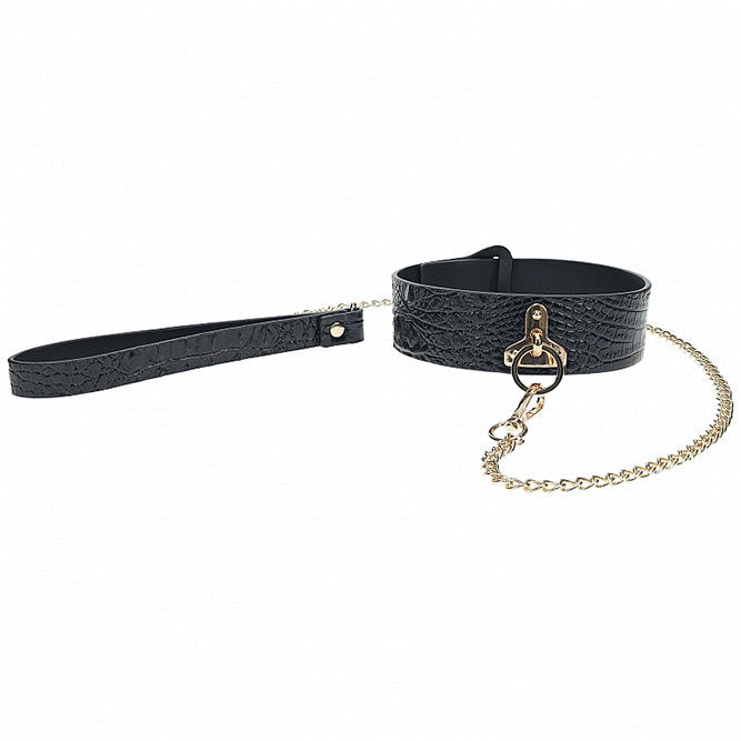 Ouch Rome Collection Iridescent PU Leather Collar and Leash > Bondage Gear > Collars & Leashes