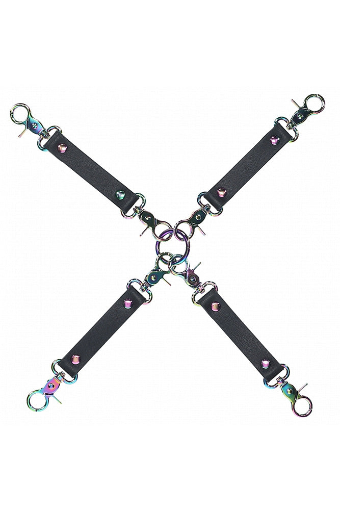 Ouch Venice Collection Hogtie Connectors with Iridescent PU Leather Hardware > Bondage Gear > Restraints Main image