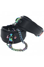 Ouch! Venice Collection Leg Cuffs with Iridescent Hardware and Adjustable Black Straps > Bondage Gear > Restraints