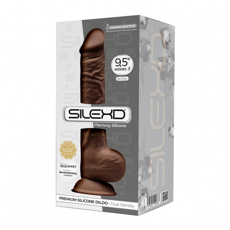 Adrien Lastic Silexd 9.5 Model 3 Realistic Silicone Dildo - Brown