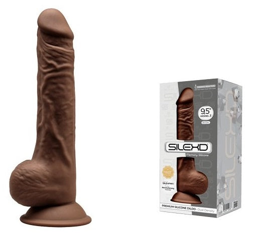 Adrien Lastic Silexd 9.5 Model 3 Realistic Silicone Dildo - Brown