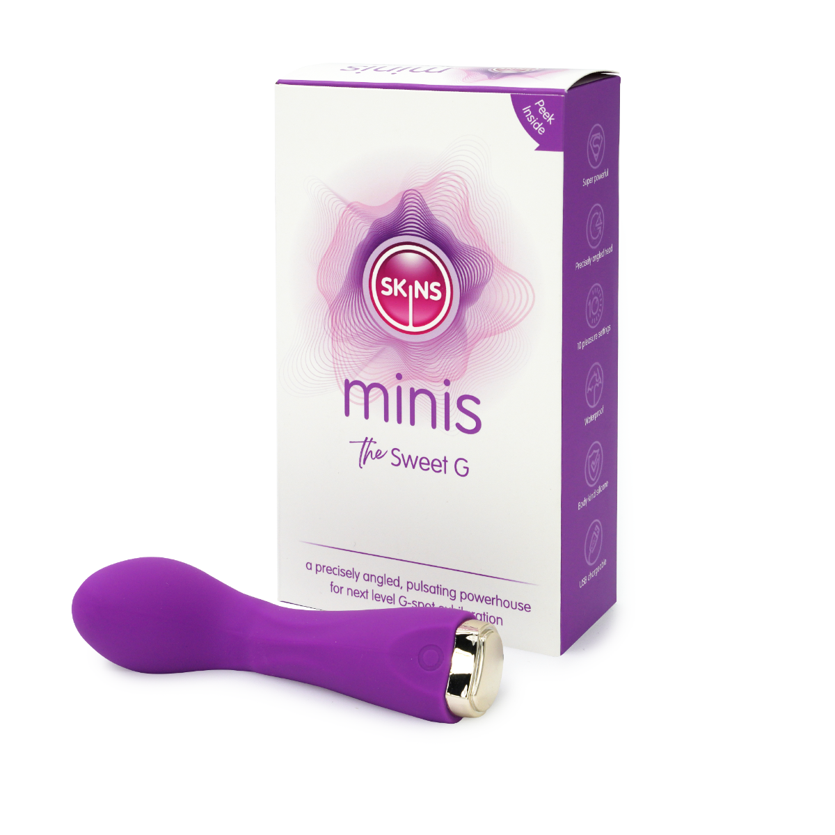 Skins Minis The Sweet G Compact Rechargeable Curved G-Spot Vibrator Travel Size > Sex Toys For Ladies > G-Spot Vibrators
