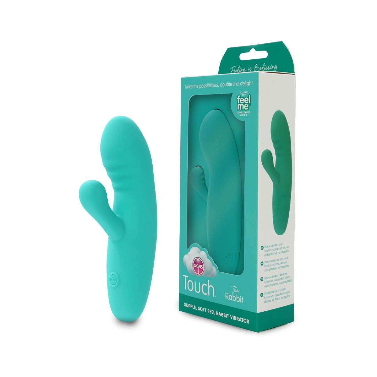 Skins Touch The Rabbit 155mm Silicone Vibrator | Dual Stimulation > Vibrators > Ladies > Rabbit