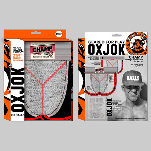 Oxballs Champ Vintage (Gray Heather) – Comfortable Jockstrap Gray XL > Clothes > Jockstraps