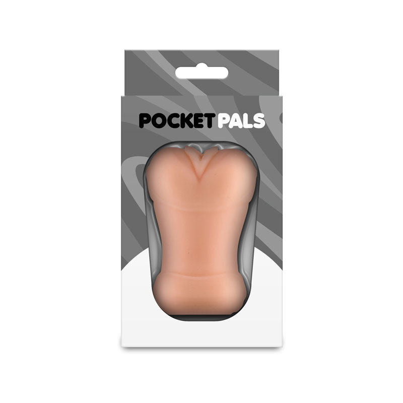 Pocket Pals Vagina Stroker (Brown) – Body-Safe Masturbator Tan Strokers - Manual