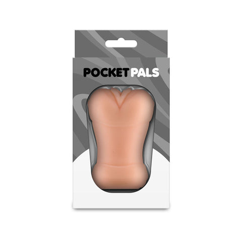 Pocket Pals Vagina Stroker (Brown) – Body-Safe Masturbator Tan Strokers - Manual
