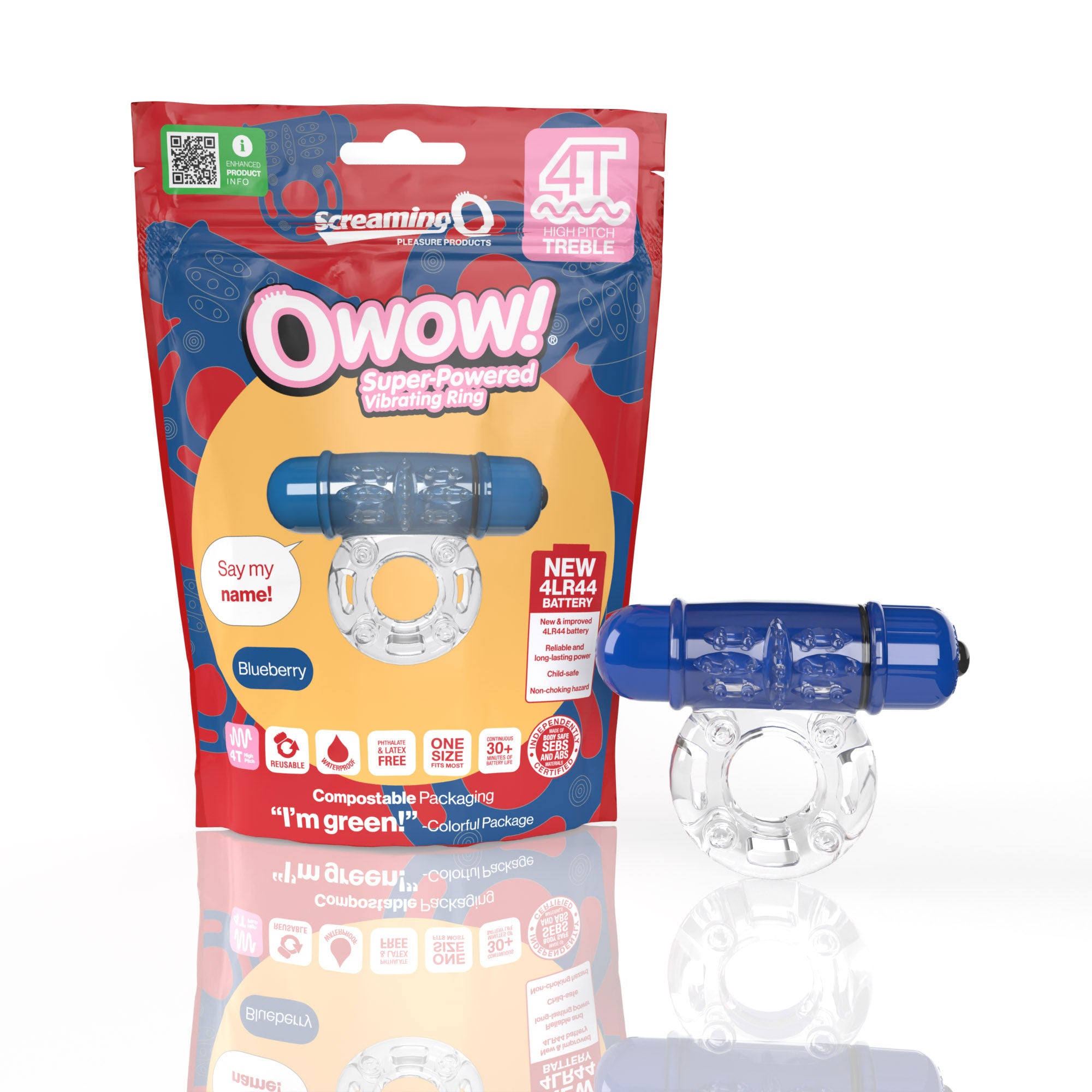 Owow 4T High Pitch Treble (Blueberry) > Cock Ring > Vibrating