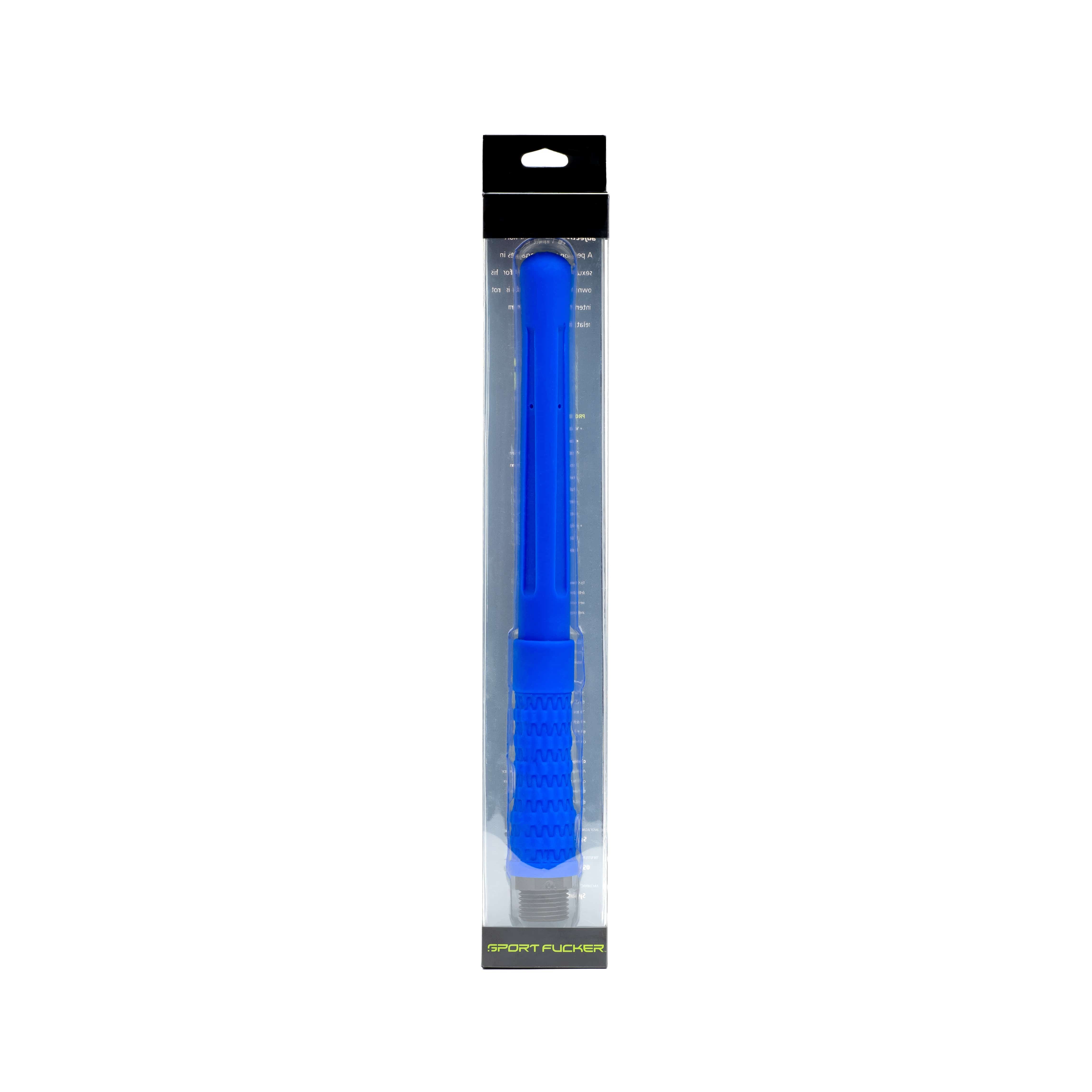 Sport Fucker Adult Toys Blue PowerShot Nozzle - 10in Blue 814137028147