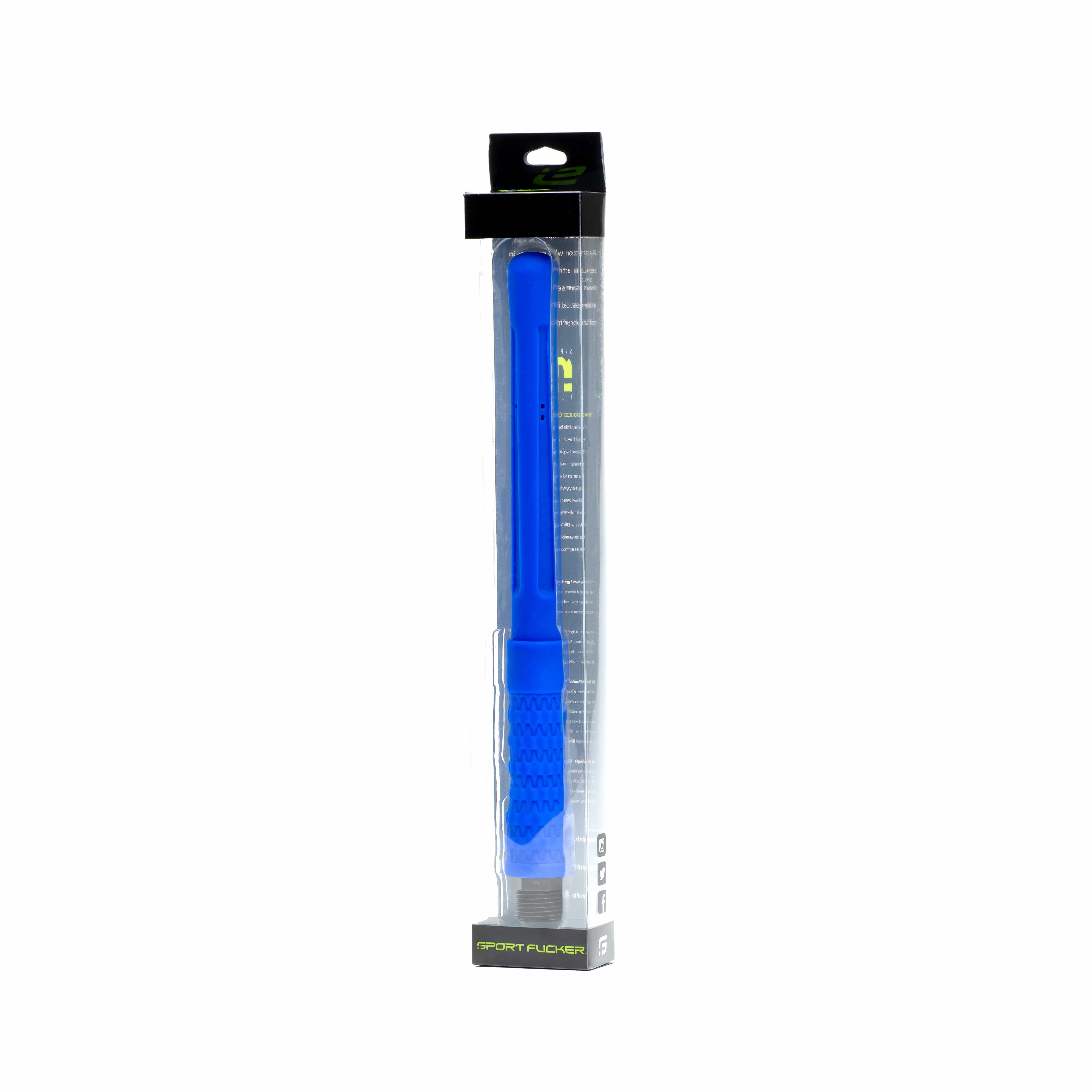 Sport Fucker Adult Toys Blue PowerShot Nozzle - 10in Blue 814137028147