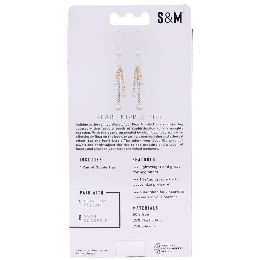 Sex & Mischief Pearl Nipple Ties – Elegant Nipple Accessory > Sex Toys > Nipple Clips