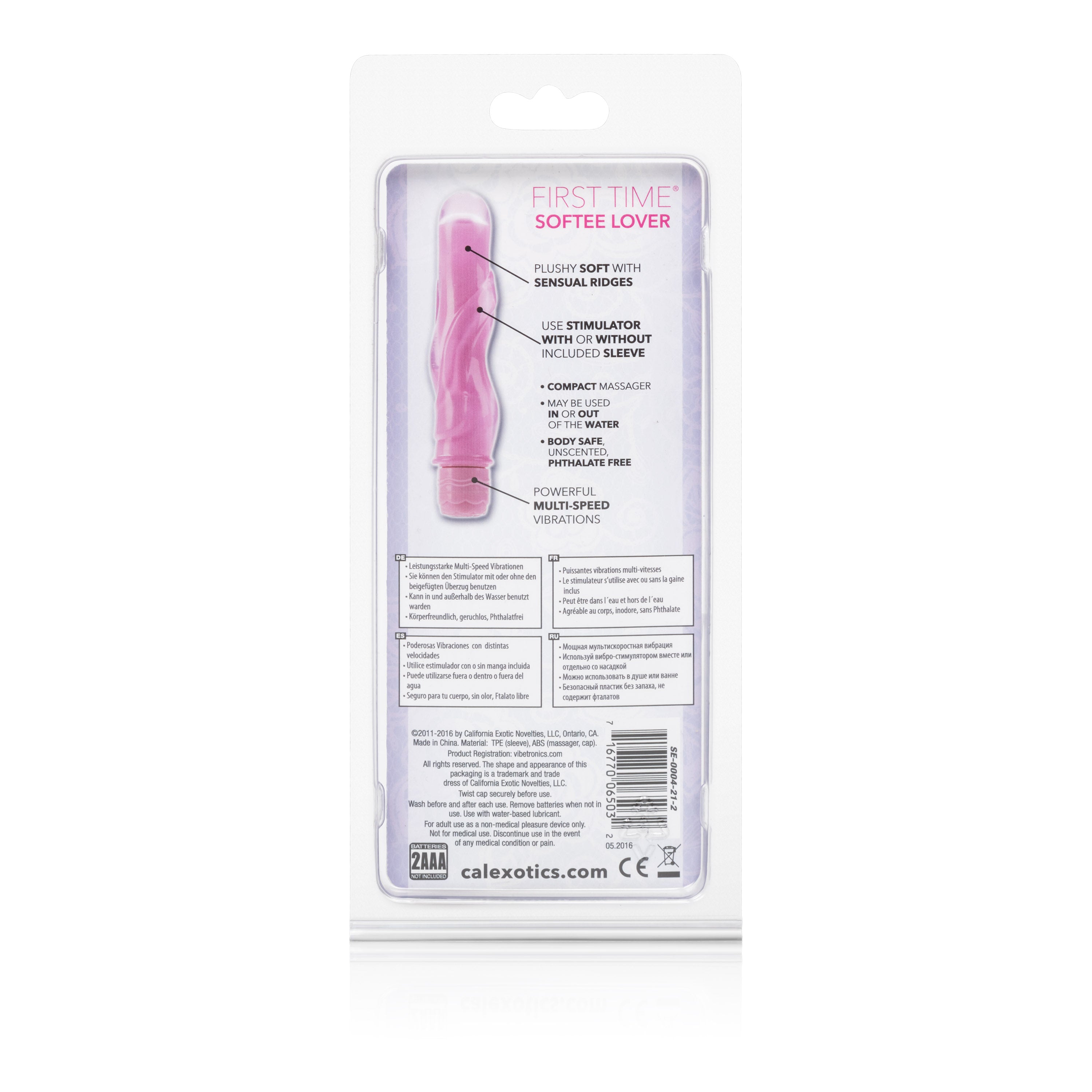First Time Softee Lover Pink Multi-Speed Vibrator with Removable Soft Sleeve 5 Inch Waterproof Stimulator Vibrators