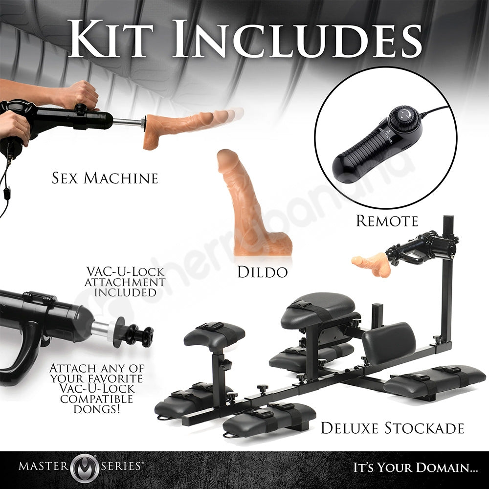 Master Series Subversion Deluxe Stockade – Horizontal BDSM Restraint with Sex Machine > Sex Toys > Sex Machines