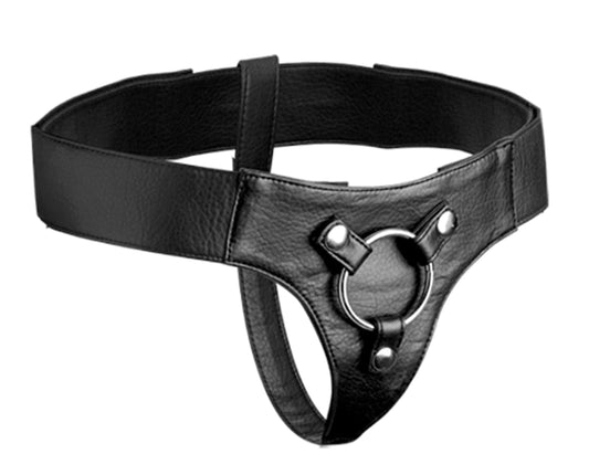 Strap U Adult Toys Black Domina Wide Band Strap On Harness 848518015389