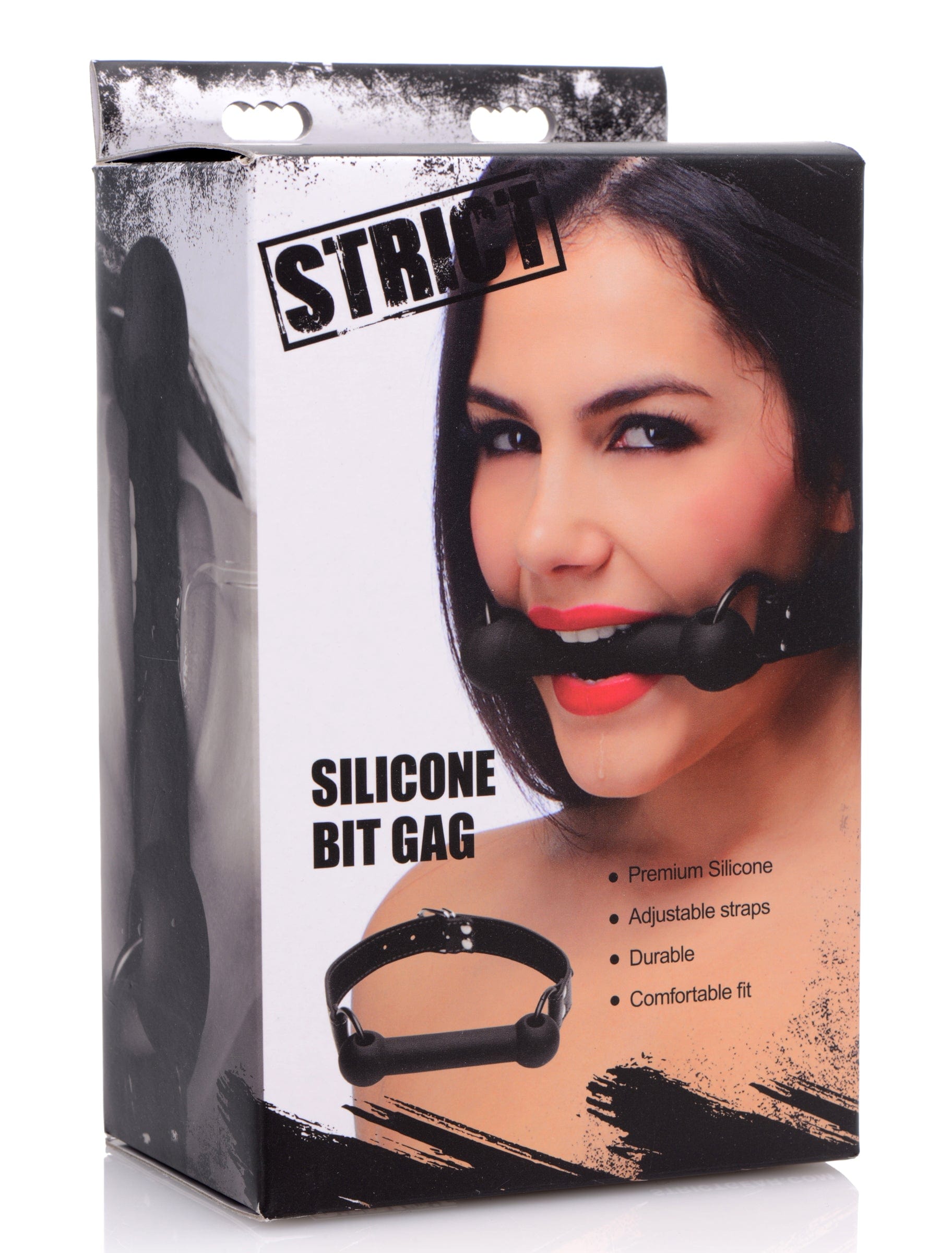 Strict Adult Toys Black Silicone Bit Gag 848518026736