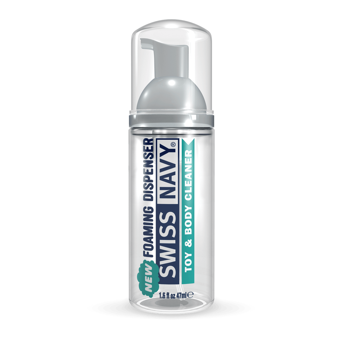 Swiss Navy Toy and Body Cleaner Foaming Dispenser 1.6 oz Clear Bottle > Essentials > Toy Cleaners