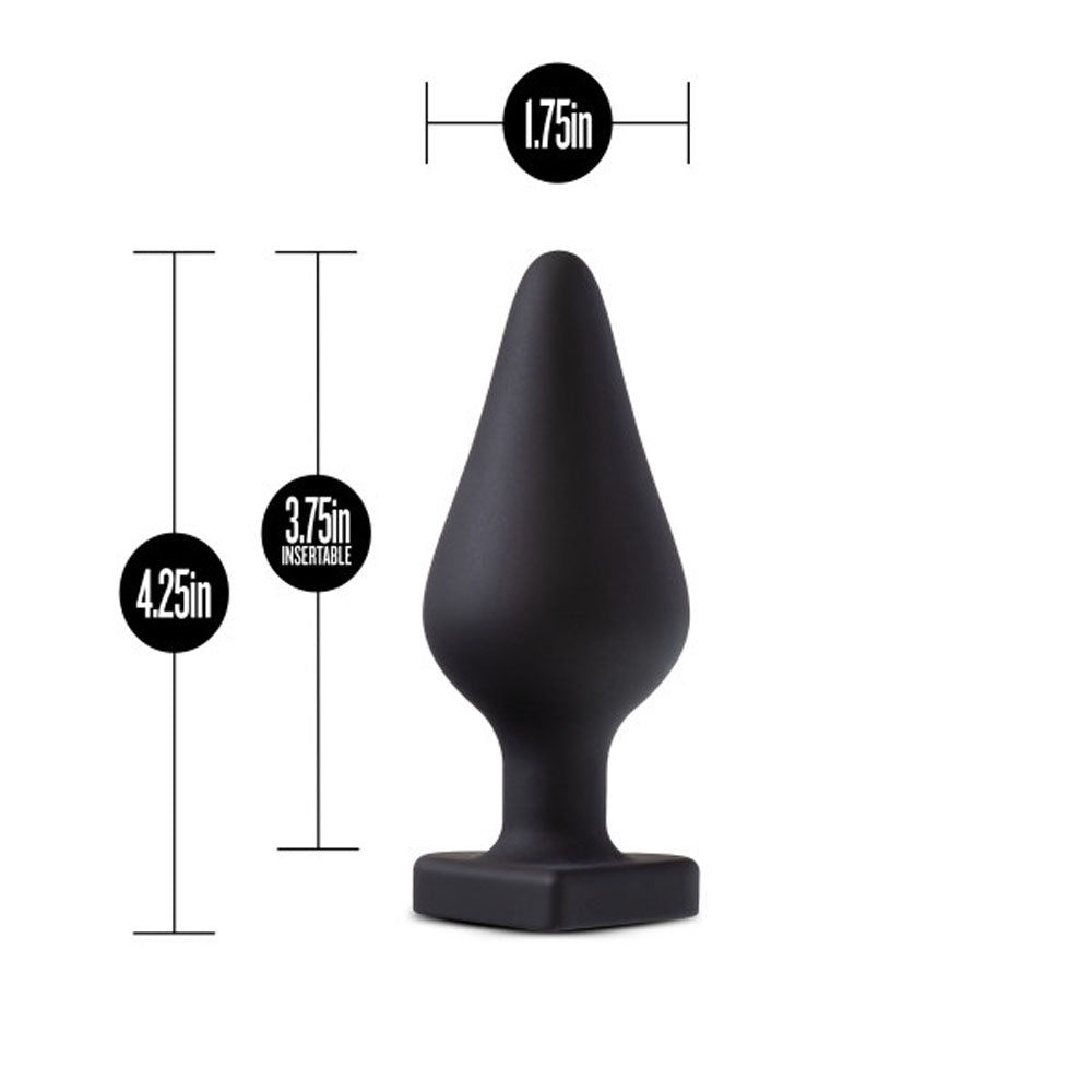 Temptasia Heart-Shaped Butt Plug Black > Anal Range > Butt Plugs