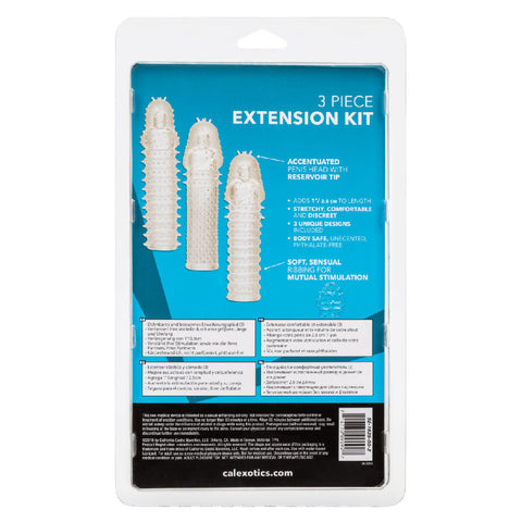 3 Piece Extension Kit with Ribbed Texture for Enhanced Pleasure SLEEVES