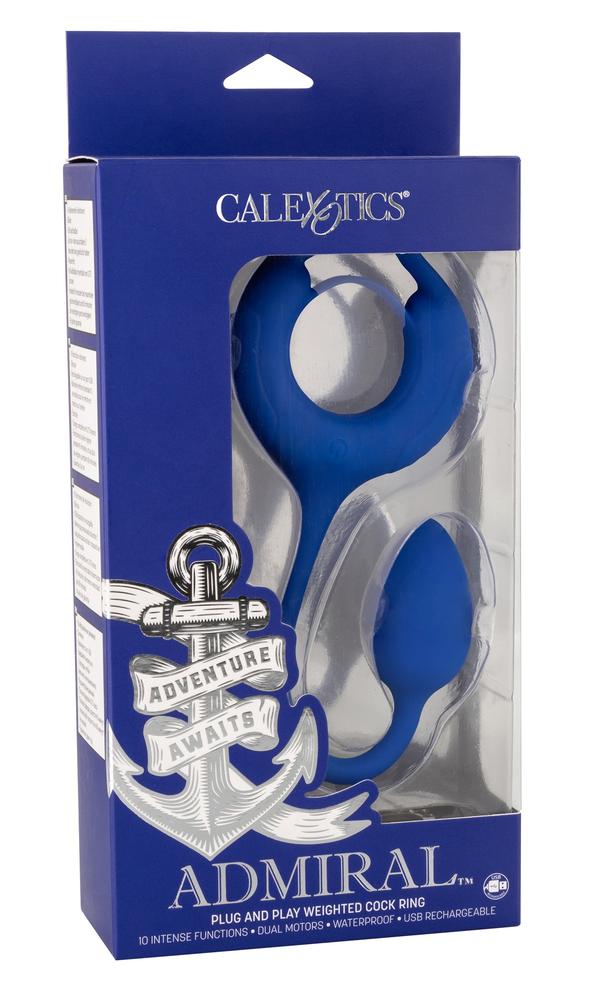 Admiral Weighted Cock Ring and Egg – Silicone Vibrating Cock Ring and Egg Set > Anal Range > Prostate Plugs