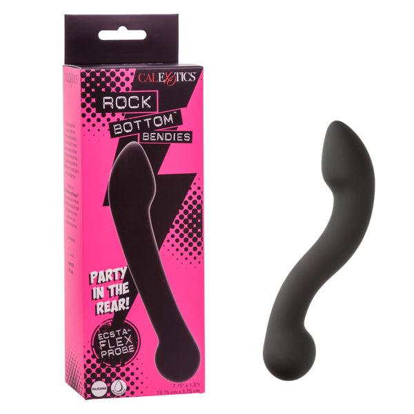 Rock Bottom Bendies Ecsta-Flex Black Ergonomic Anal Probe Toy > Anal Range > Prostate Plugs