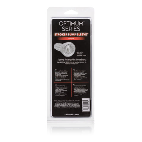 Optimum Series Realistic Stroker Pump Sleeve Pussy 6 Inch Strokers - Manual