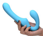 Mighty Rider 10X 8.4 Inch Strapless Strap-On Blue with Remote Control > Dildos > Strapless Strap Ons