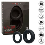 Link Up Optimum Black Dual-Density Silicone Vibrating Enhancer and Ultra-Soft Textured Support Ring > Cock Ring > Vibrating