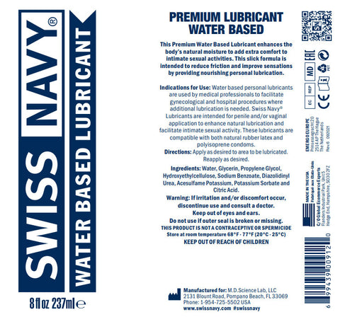 Swiss Navy Water Based Lubricant 1 Gallon 3.8 Liters > Lube > Water Based