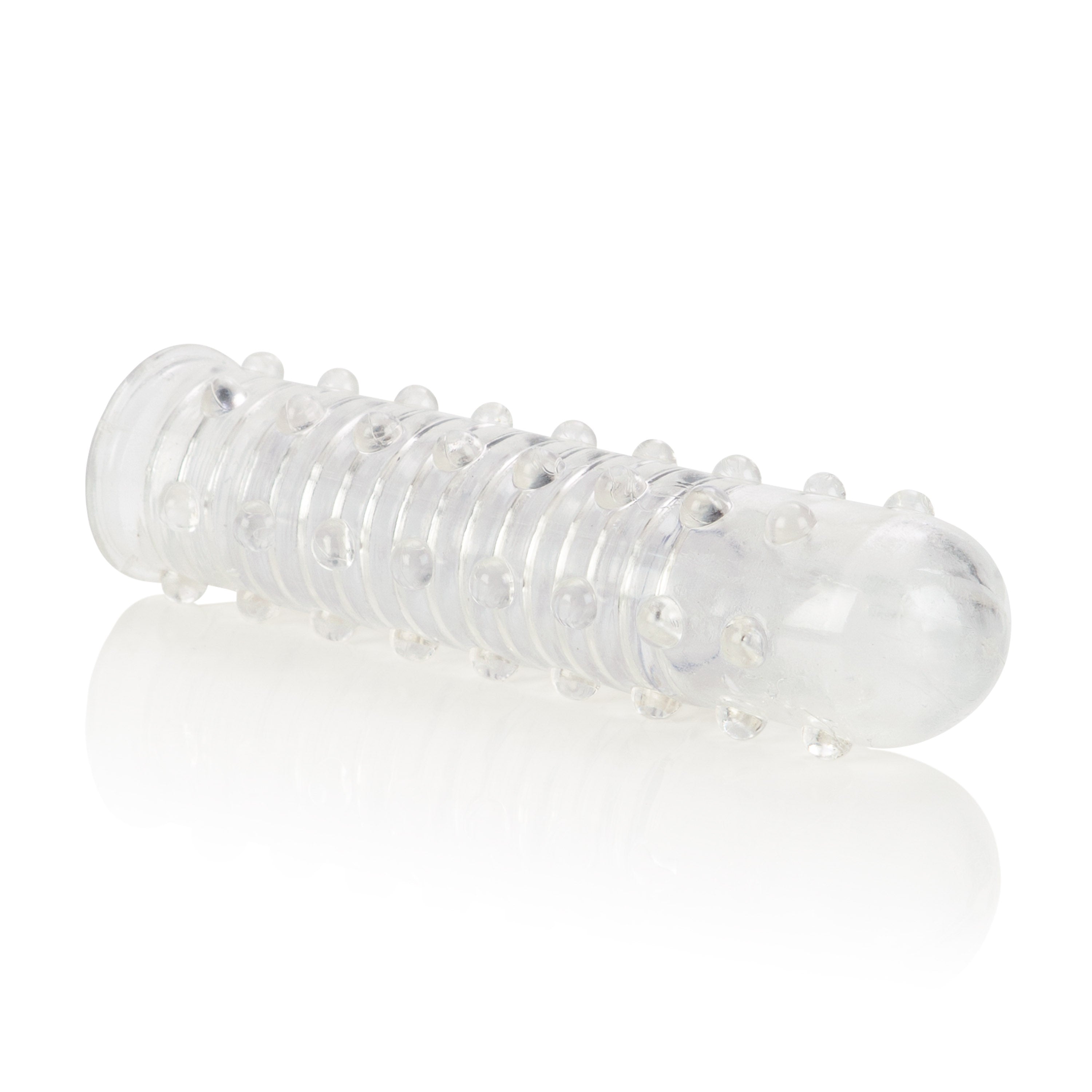 Reversible Sleeve Clear Textured Soft Stretchy TPR Sleeve for Enhanced Sensual Pleasure SLEEVES